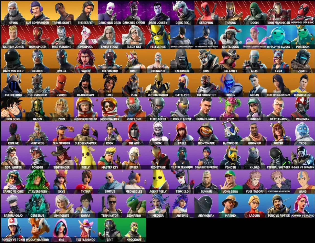 🔥 123 SKINS | TRAVIS SCOTT | OG REAPER | STACKED FORTNITE ACCOUNT